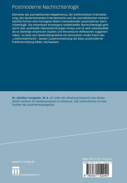 Produktbild: Postmoderne Nachrichtenlogik