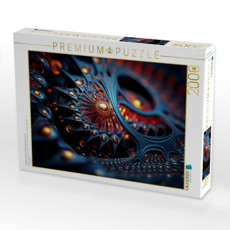 Produktbild: CALVENDO Puzzle Fraktal kombiniert mit Korallenstruktur in 3D | 2000 Teile Lege-Gr&ouml;&szlig;e 90x67cm Foto-Puzzle f&uuml;r gl&uuml;ckliche Stunden