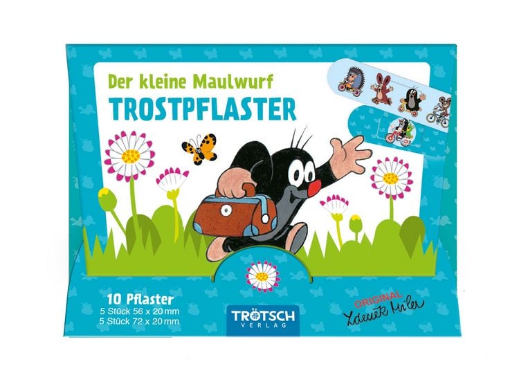 Produktbild: Tr&ouml;tsch Der kleine Maulwurf Pflasterset Trostpflaster blau