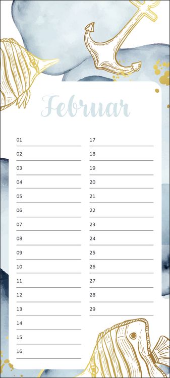 Immerwährender Geburtstagskalender Maritim