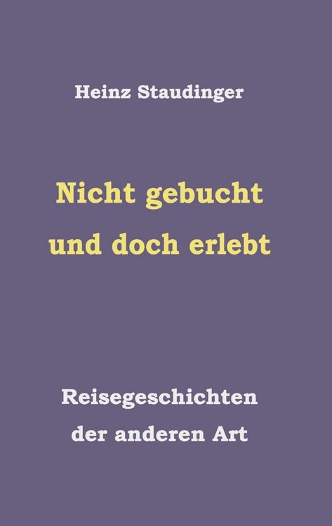 Produktbild: Nicht gebucht und doch erlebt