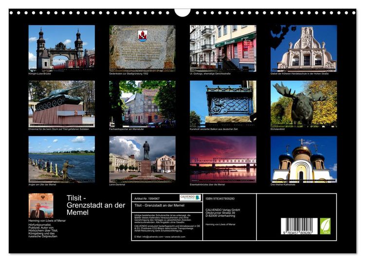 Produktbild: Tilsit - Grenzstadt an der Memel (Wandkalender 2026 DIN A3 quer), CALVENDO Monatskalender