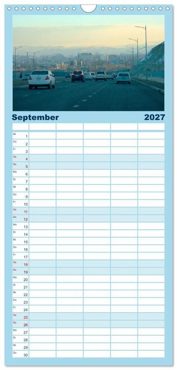 Produktbild: Familienplaner 2027 - UB, Ulan Bator, Ulaanbaatar mit 5 Spalten (Wandkalender, 21 x 45 cm) CALVENDO