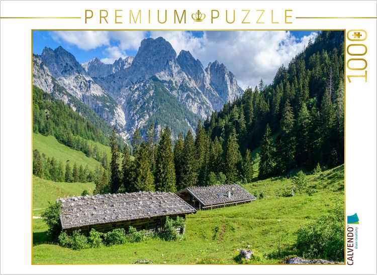 Produktbild: CALVENDO Puzzle Bindalm mit den M&uuml;hlsturzh&ouml;rnern | 1000 Teile Lege-Gr&ouml;&szlig;e 64x48cm Foto-Puzzle f&uuml;r gl&uuml;ckliche Stunden