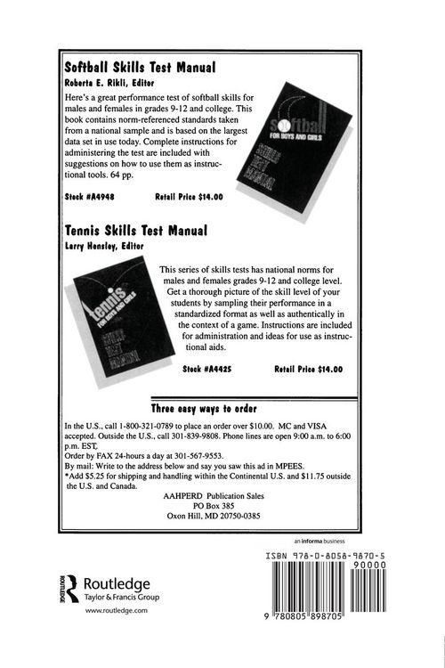 Produktbild: Measurement, Statistics, and Research Design in Physical Education and Exercise Science
