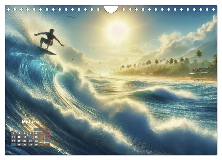 Produktbild: Big Wave Surfen (Wandkalender 2026 DIN A4 quer), CALVENDO Monatskalender