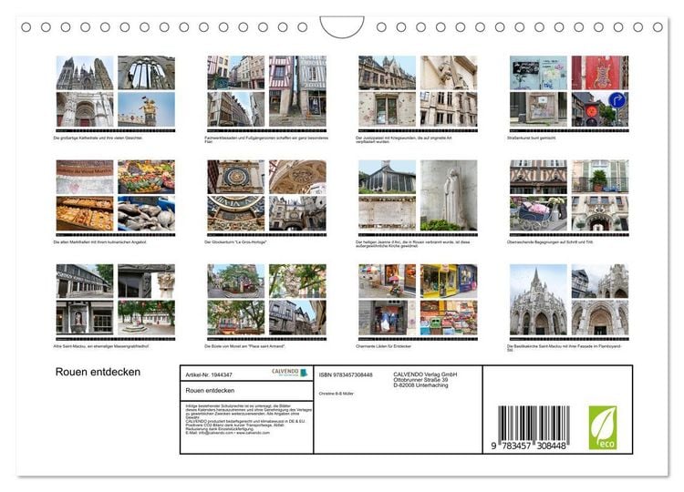 Produktbild: Rouen entdecken (Wandkalender 2026 DIN A4 quer), CALVENDO Monatskalender