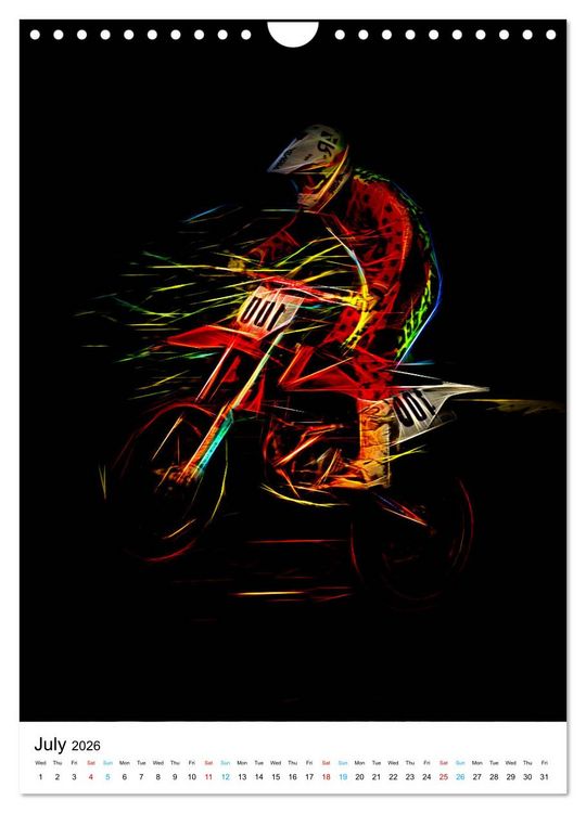 Produktbild: Electrifying Motorcross (Wall Calendar 2026 DIN A4 portrait), CALVENDO 12 Month Wall Calendar