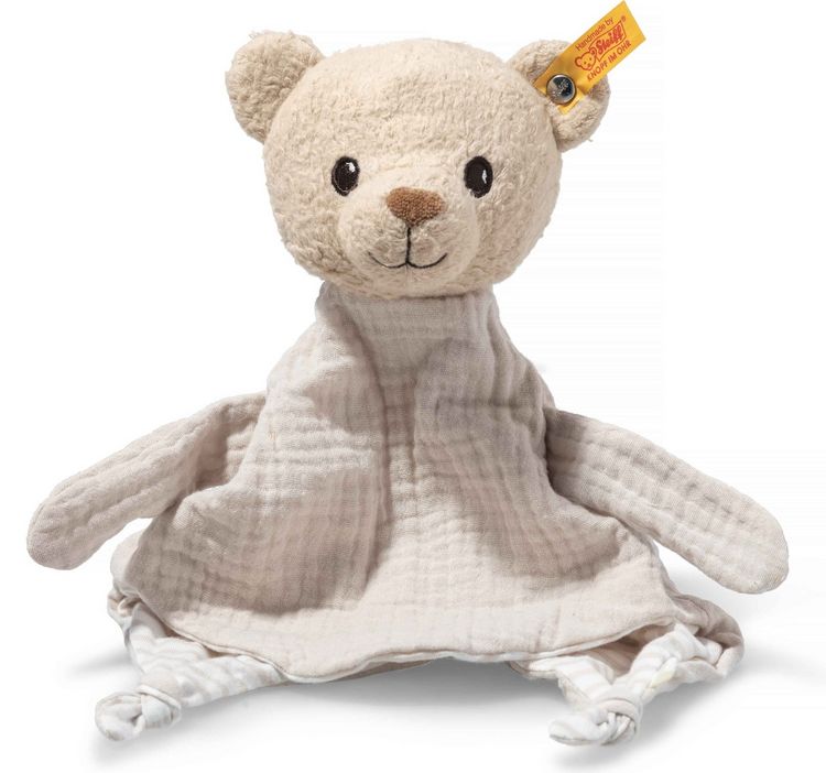 Produktbild: Steiff 242762 - Noah Teddyb&auml;r Schmusetuch, GOTS Pl&uuml;sch/Stoff, beige, 32 cm