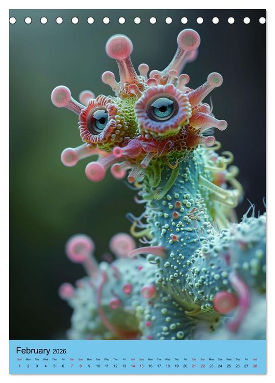 Produktbild: Microbial Cuteness (Desk Calendar 2026 DIN A5 portrait), CALVENDO 12 Month DeskCalendar
