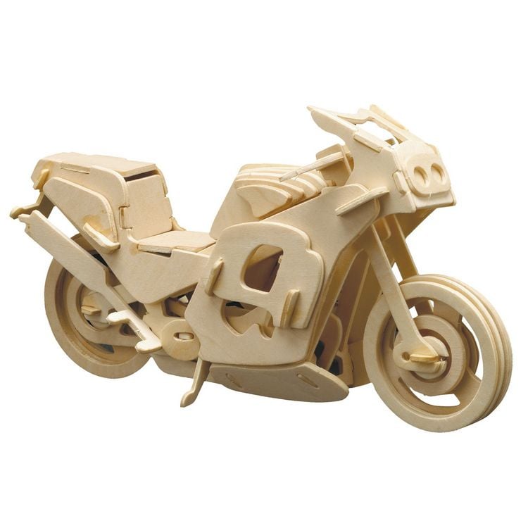Produktbild: PEBARO 865/8 - Holzbausatz Renn-Motorrad, 86 Teile, Holzkonstruktion zum Zusammenstecken