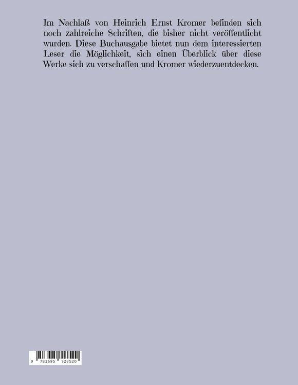 Produktbild: Heinrich Ernst Kromer