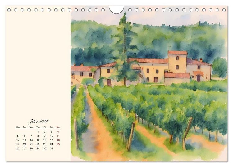 Produktbild: Round trip through Tuscany (Wall Calendar 2027 DIN A4 landscape), CALVENDO 12 Month Wall Calendar