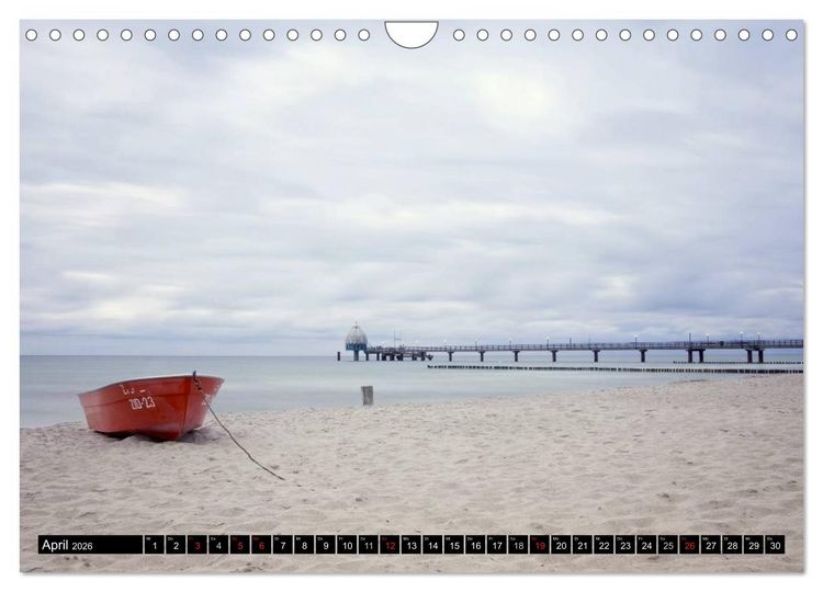 Produktbild: Fischland Dar&szlig; Zingst &ndash; Die Halbinsel an der Ostsee (Wandkalender 2026 DIN A4 quer), CALVENDO Monatskalender