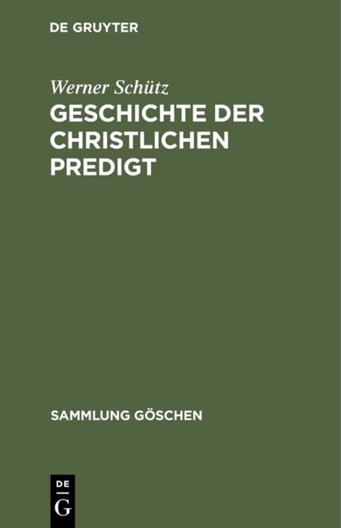 Produktbild: Geschichte der christlichen Predigt