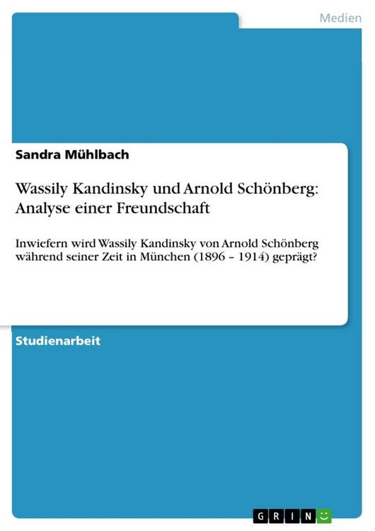 Produktbild: Wassily Kandinsky und Arnold Sch&ouml;nberg: Analyse einer Freundschaft
