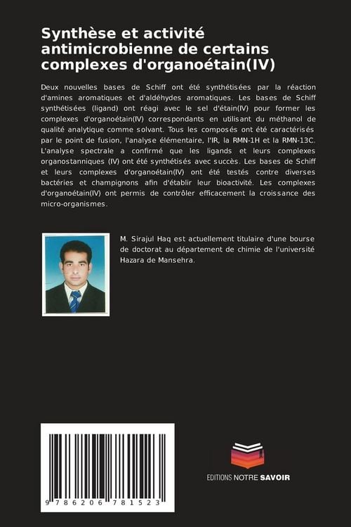Produktbild: Synth&egrave;se et activit&eacute; antimicrobienne de certains complexes d'organo&eacute;tain(IV)