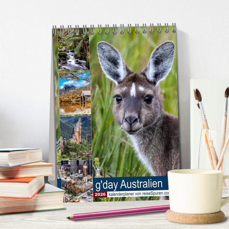 Produktbild: g'day Australien 2026 (Tischkalender 2026 DIN A5 hoch), CALVENDO Monatskalender