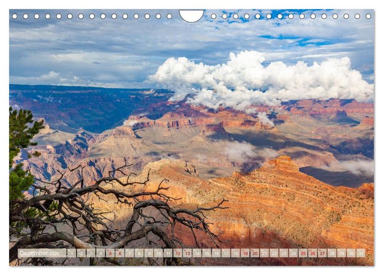 Produktbild: Grand Canyon - Perspektiven einer au&szlig;ergew&ouml;hnlichen Schlucht (Wandkalender 2026 DIN A4 quer), CALVENDO Monatskalender