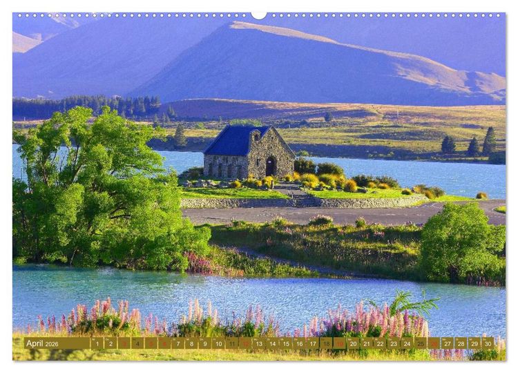 Produktbild: Neuseeland &bull; Impressionen (hochwertiger Premium Wandkalender 2026 DIN A2 quer), Kunstdruck in Hochglanz