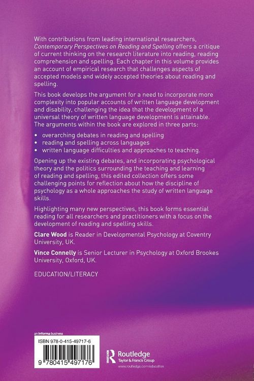 Produktbild: Contemporary Perspectives on Reading and Spelling