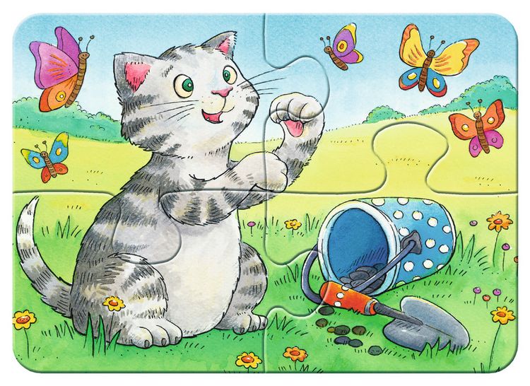 Produktbild: Puzzle Ravensburger Niedliche Haustiere 2-8 Teile