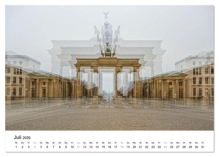 Produktbild: Berlin &ndash; Ikonen in Mehrfachbelichtung (Tischkalender 2026 DIN A5 quer), CALVENDO Monatskalender