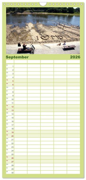 Produktbild: Familienplaner 2026 - Mein Magdeburg 2026 mit 5 Spalten (Wandkalender, 21 x 45 cm) CALVENDO