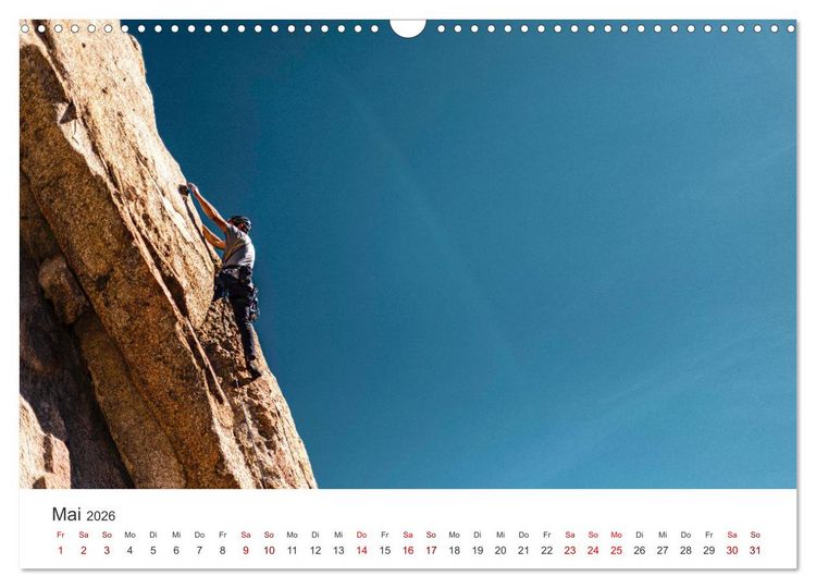 Produktbild: Klettern - Immer weiter hoch hinauf (Wandkalender 2026 DIN A3 quer), CALVENDO Monatskalender