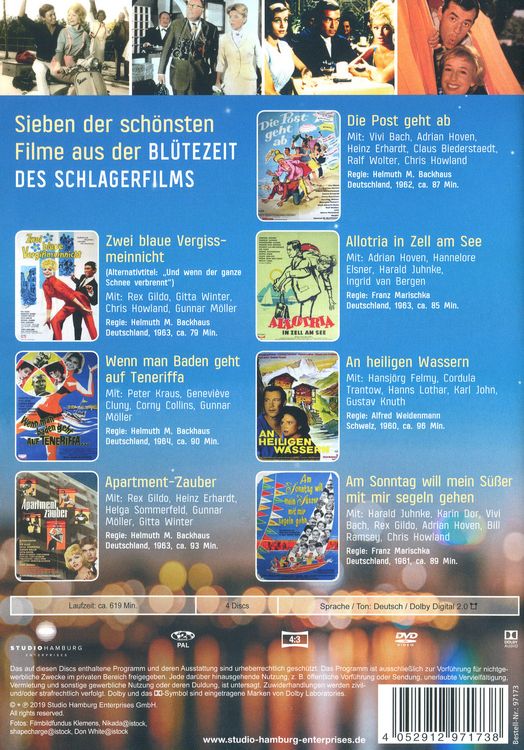 Produktbild: Herz, Musik & Happy End - Die sch&ouml;nsten Schlager-Filme der 60er Jahre [4 DVDs]