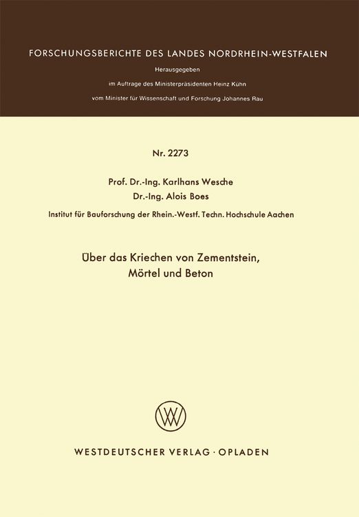 Produktbild: &Uuml;ber das Kriechen von Zementstein, M&ouml;rtel und Beton