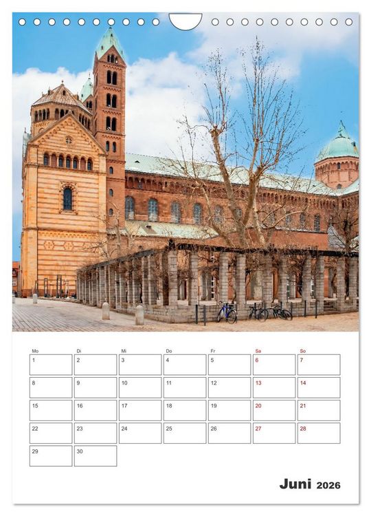 Produktbild: Stadt Speyer - Reiseplaner (Wandkalender 2026 DIN A4 hoch), CALVENDO Monatskalender
