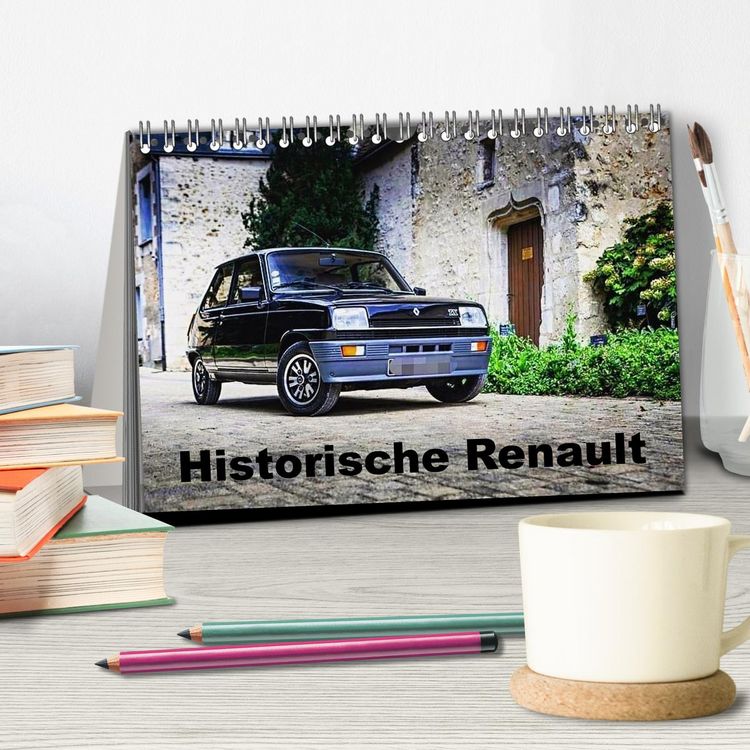Produktbild: Historische Renault (Tischkalender 2026 DIN A5 quer), CALVENDO Monatskalender