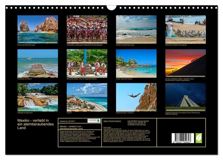Produktbild: Mexiko - verliebt in ein atemberaubendes Land (Wandkalender 2026 DIN A3 quer), CALVENDO Monatskalender