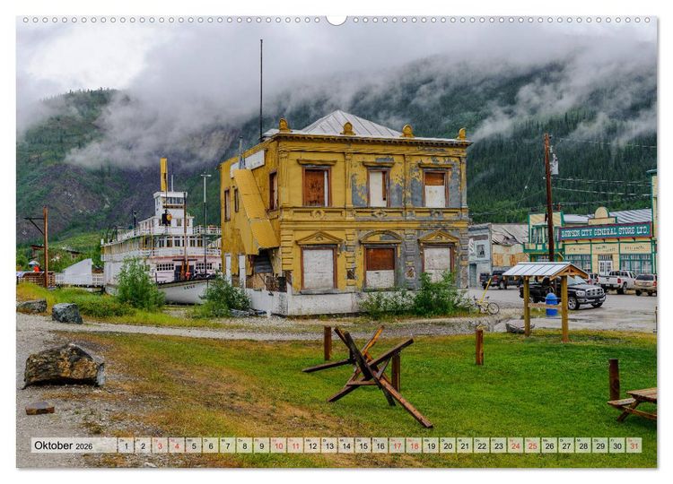 Produktbild: Willkommen in Dawson City - Die legend&auml;re Goldgr&auml;berstadt am Yukon (hochwertiger Premium Wandkalender 2026 DIN A2 quer), Kunstdruck in Hochglanz