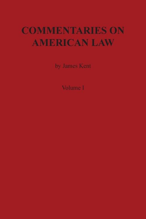 Produktbild: Commentaries on American Law, Volume I