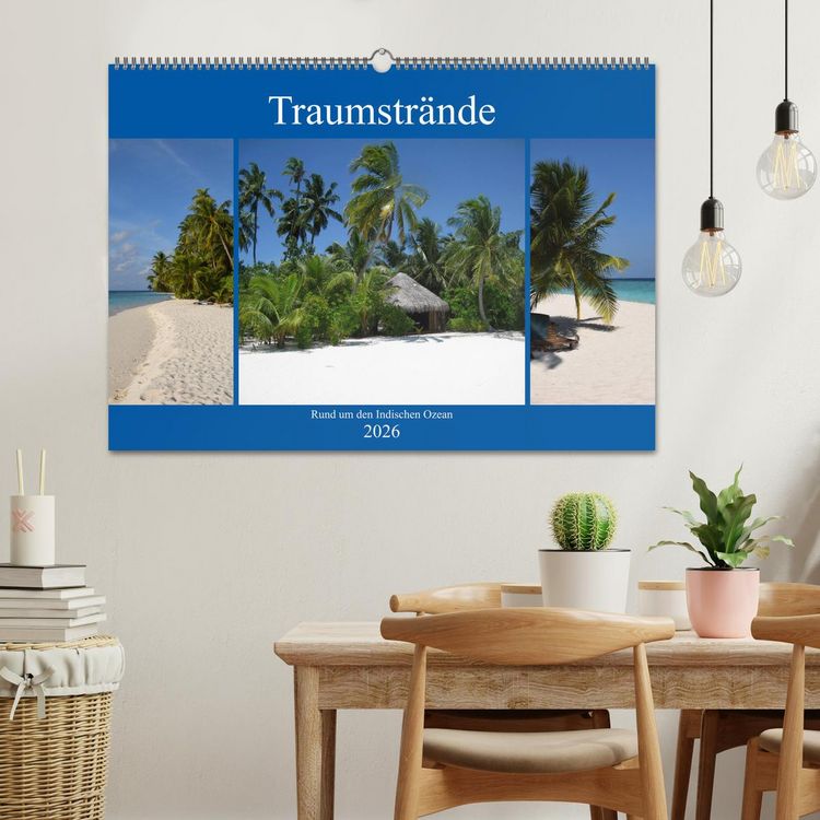 Produktbild: Traumstr&auml;nde rund um den Indischen Ozean (Wandkalender 2026 DIN A2 quer), CALVENDO Monatskalender