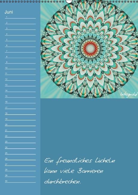 Produktbild: Mandala - Spiegel der Seele / immerw&auml;hrender Geburtstagskalender (Wandkalender immerw&auml;hrend DIN A2 hoch)