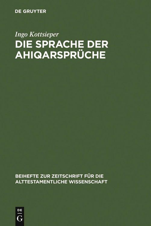Produktbild: Die Sprache der Ahiqarspr&uuml;che