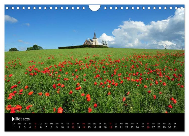 Produktbild: Picardie &eacute;motion (Calendrier mural 2026 DIN A4 vertical), CALVENDO calendrier mensuel