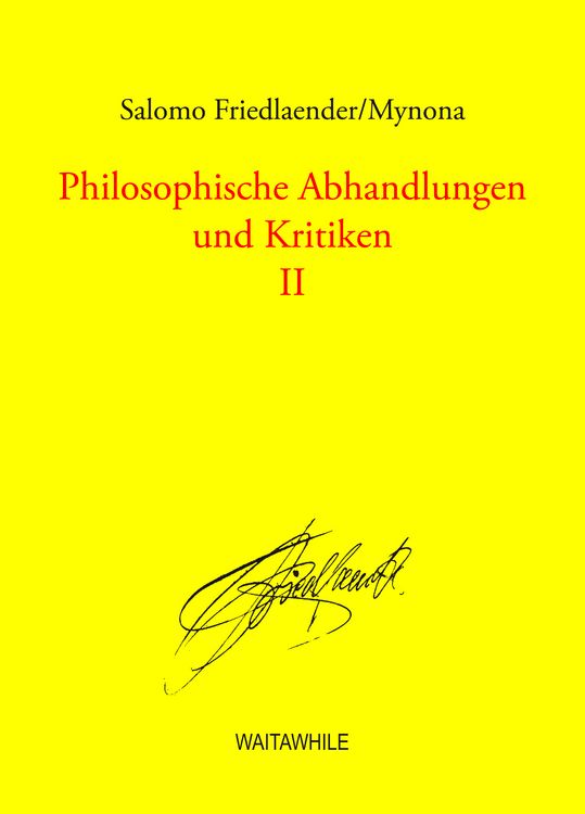 Produktbild: Philosophische Abhandlungen und Kritiken 2