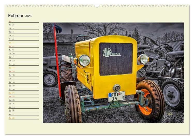 Produktbild: Traktoren - Oldtimer (hochwertiger Premium Wandkalender 2026 DIN A2 quer), Kunstdruck in Hochglanz