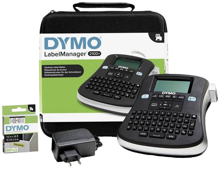 Produktbild: DYMO&reg; LabelManager 210D+, Eingabetastatur QWERTZ mit Aufbewahrungskoffer und Netzadapter