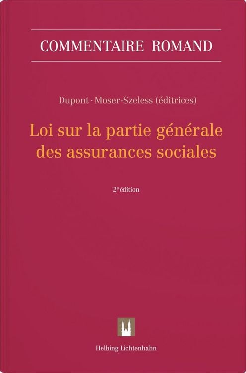 Produktbild: Loi sur la partie générale des assurances sociales (LPGA)