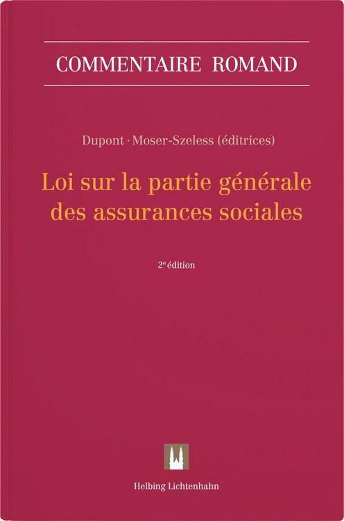 Produktbild: Loi sur la partie générale des assurances sociales (LPGA)
