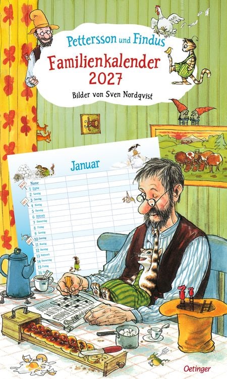 Produktbild: Pettersson und Findus. Familienkalender 2027