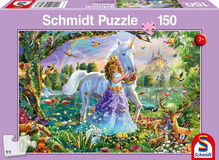 Produktbild: Schmidt Spiele - Prinzessin mit Einhorn und Schloss, 150 Teile