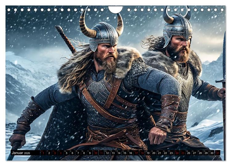 Produktbild: Kampf der wilden Wikinger (Wandkalender 2026 DIN A4 quer), CALVENDO Monatskalender