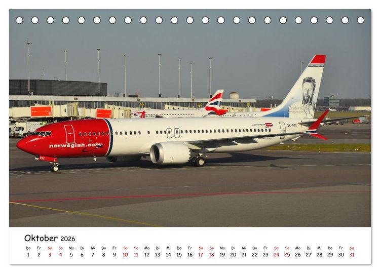 Produktbild: Ein Jahr in der Welt der Luftfahrt (Tischkalender 2026 DIN A5 quer), CALVENDO Monatskalender