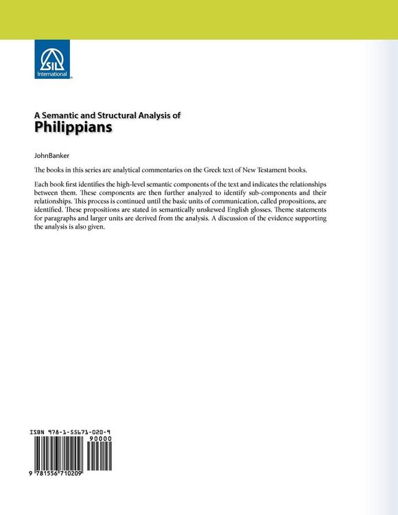 Produktbild: A Semantic and Structural Analysis of Philippians